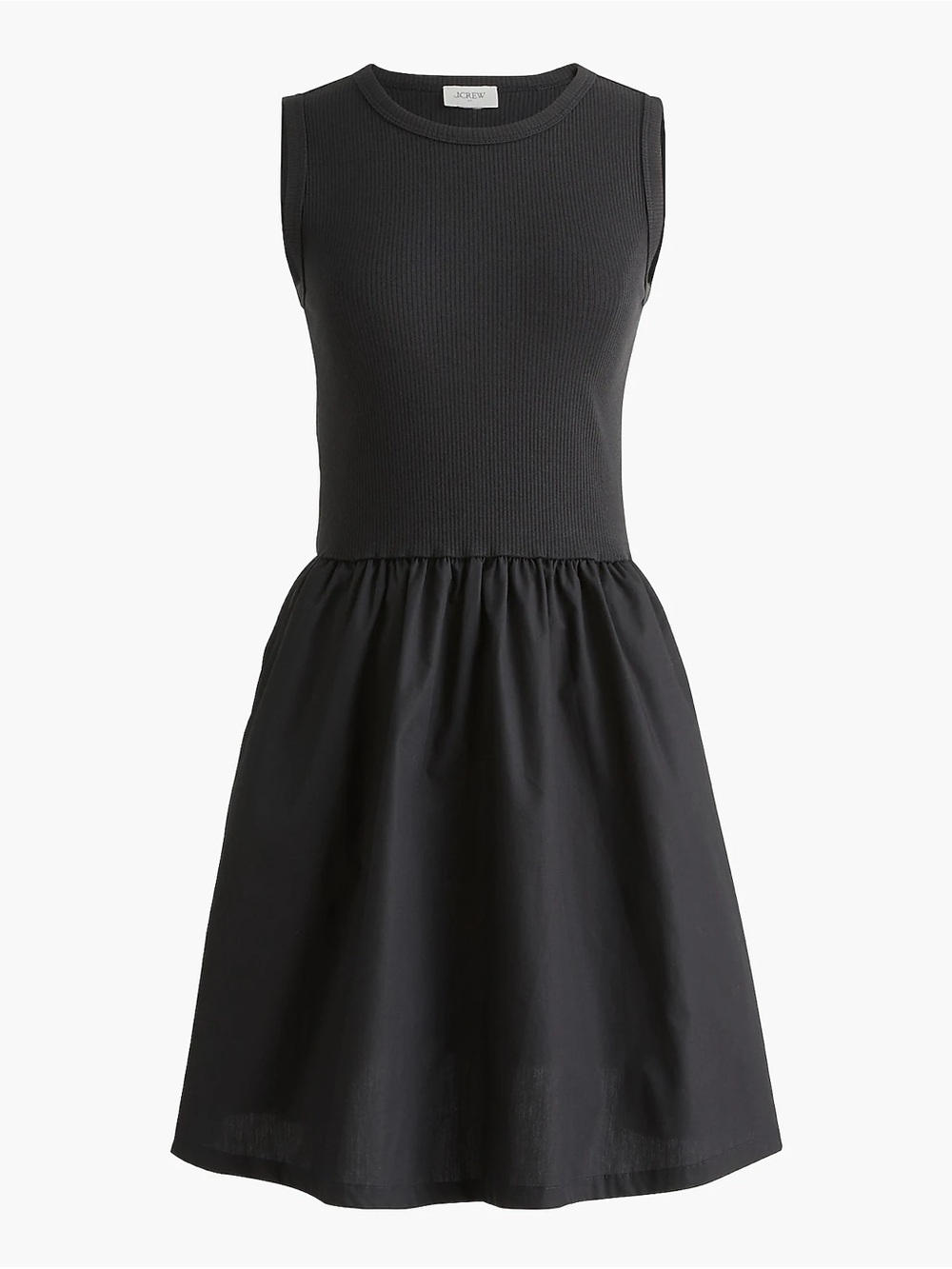 J.Crew Rib Knit Sleeveless Mini Dress Black XS NWT - Picture 2 of 10